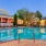 a swimming pool in a backyard
