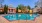 a swimming pool in a backyard