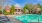 a swimming pool in a backyard
