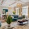 a living room with a couch and a table