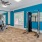 a room with treadmills and a window
